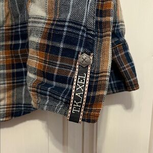 Travel Men's Casual Plaid Button Down Shirt - Blue and Brown